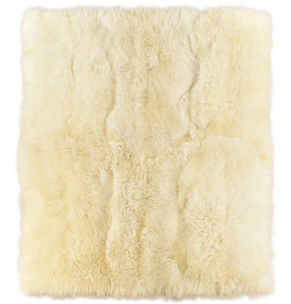 Eco lambskin rug natural white 200 x 150