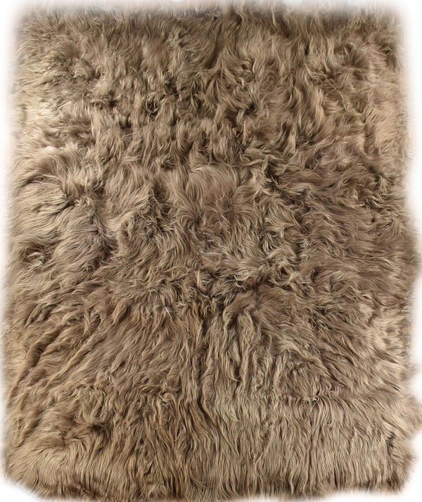 öko island lammfell teppich taupe 200 x 300 cm langwollig