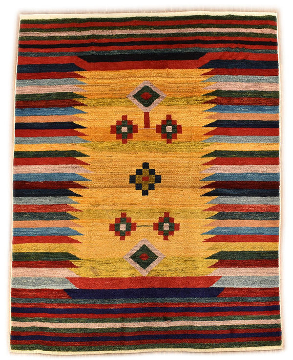 Gabbeh Qashqai 150 x 200 cm south persian tribal rug