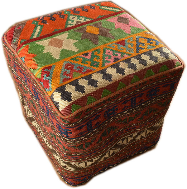 Kelim Pouf Ottomane Hocker Sitzwürfel  ca. 45x45x45