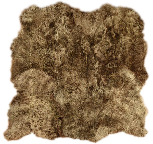 öko island lammfell teppich chestnut 160 x 150 cm kurzwollig